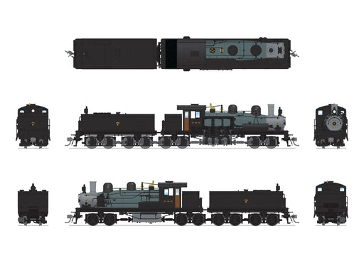 BLI 8252 HO Scale Class D 4 Truck Shay Chesapeake & Ohio (As-Delivered) C&O #7 - Stealth DC