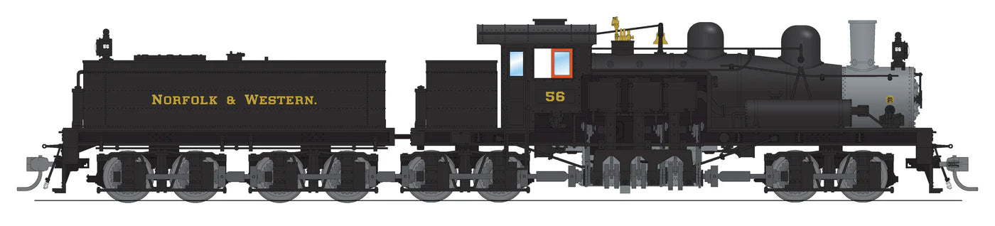 BLI 8256 HO Scale Class D 4 Truck Shay Norfolk & Western N&W #56 - Stealth DC