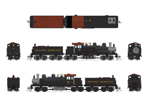 BLI 8257 HO Scale Class D 4 Truck Shay Western Maryland #5 - Stealth DC