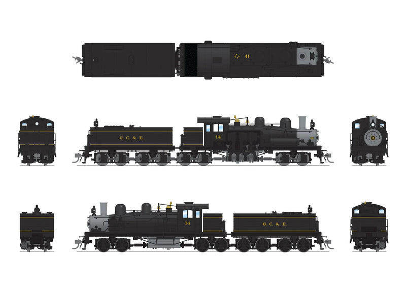 BLI 8261 HO Scale Class D 4 Truck Shay Greenbrier Cheat & Elk 14 - Stealth DC