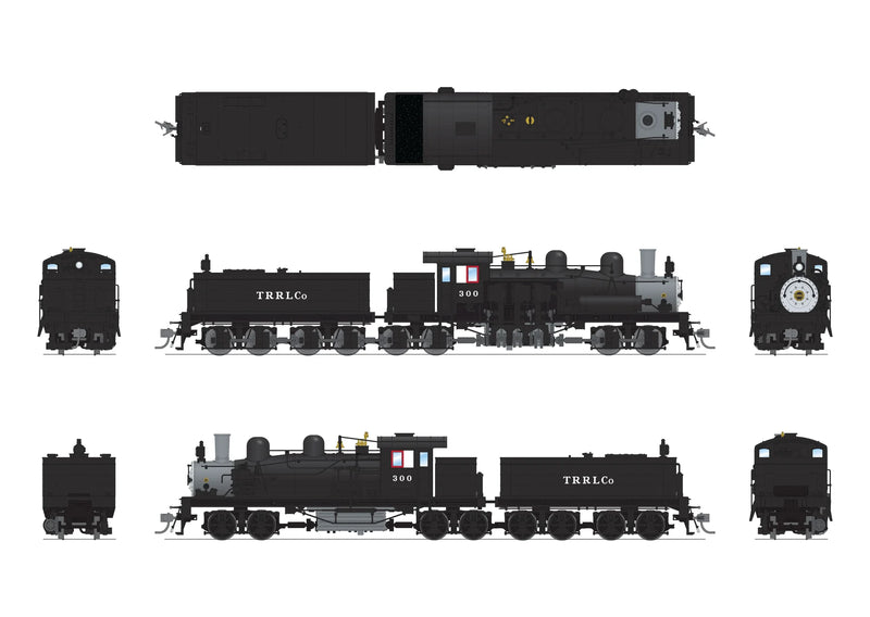 BLI 8262 HO Scale Class D 4 Truck Shay Red River Lumber 300 - Stealth DC
