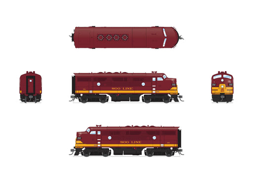 BLI 8341 HO Scale EMD F3A Soo Line 202B Stealth - DC