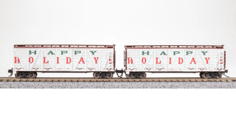 BLI 8489 N Scale K7 Stock Car Happy Holidays (2 Pack)
