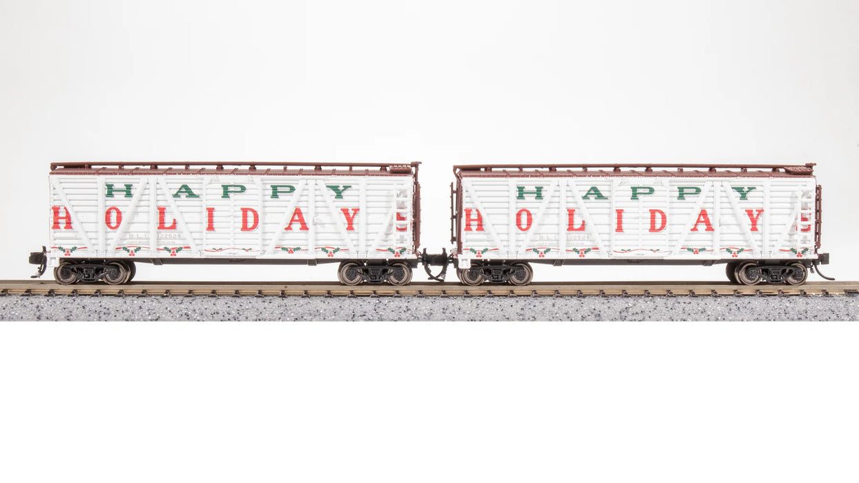 BLI 8489 N Scale K7 Stock Car Happy Holidays (2 Pack)