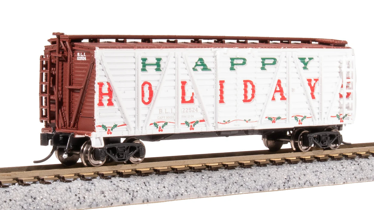 BLI 8489 N Scale K7 Stock Car Happy Holidays (2 Pack)
