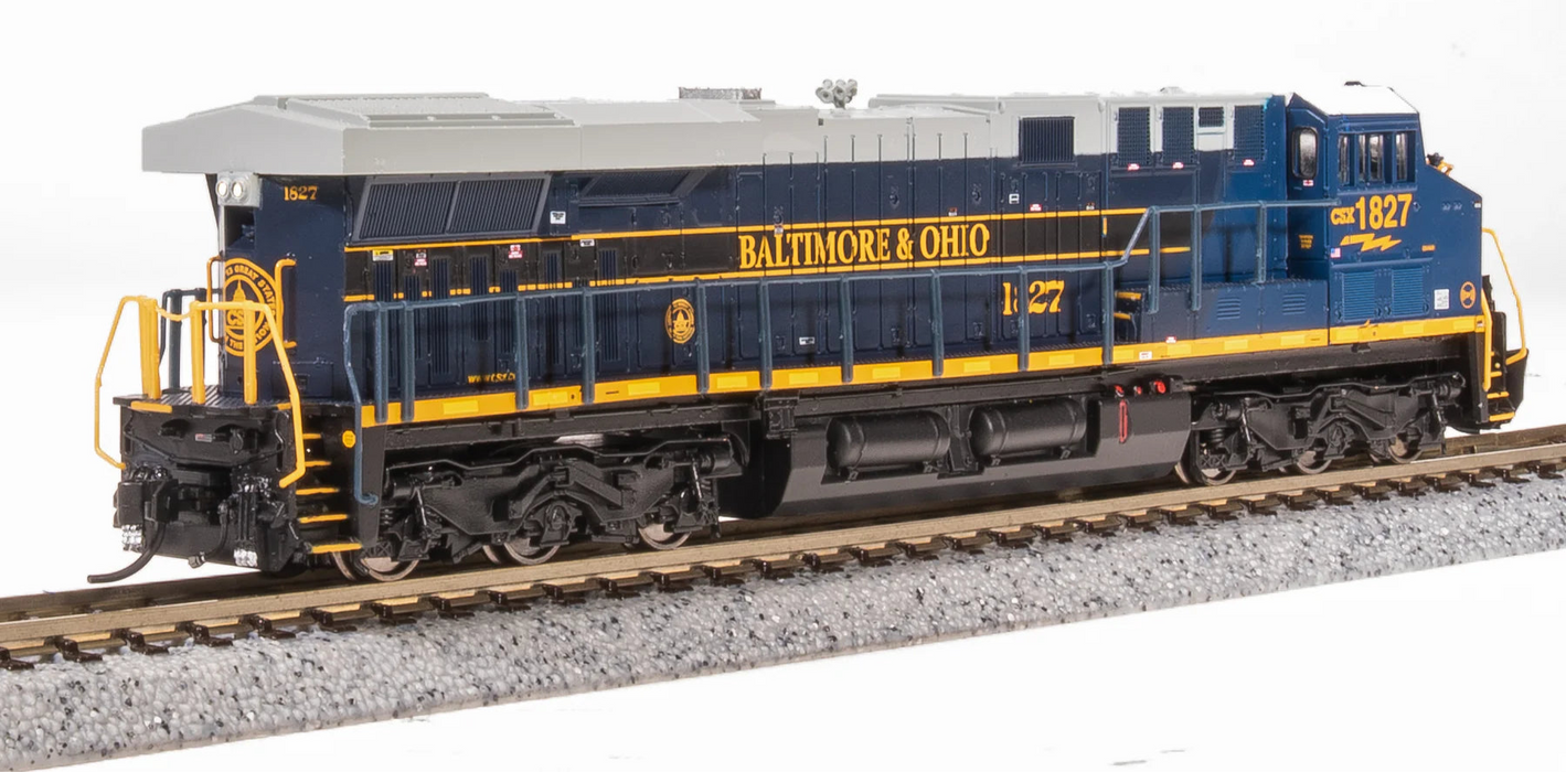 BLI 8619 N Scale GE ES44AC Diesel CSX 1827 Paragon4 (Baltimore & Ohio Heritage)
