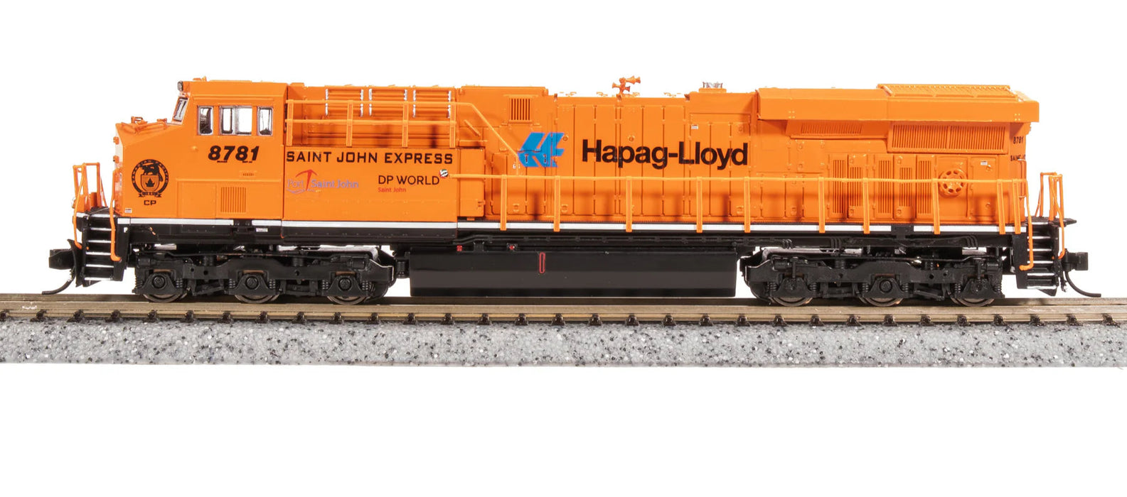 BLI 8616 N Scale GE ES44AC Diesel Canadian Pacific CP 8781 Paragon4 (Hapag-Lloyd Commemorative)