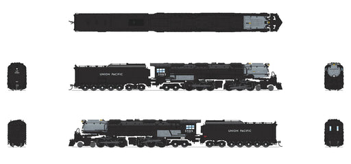 BLI 8656 N Scale 4-6-6-4 Challenger Steam Loco Union Pacific UP 3985 - Stealth DC (Oil Tender)