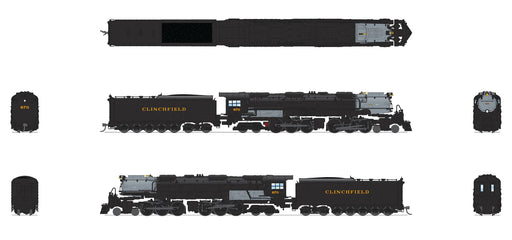 BLI 8660 N Scale 4-6-6-4 Challenger Steam Loco Clinchfield 674 - Stealth DC