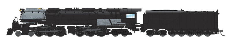 BLI 8661 N Scale 4-6-6-4 Challenger Steam Loco with Coal Tender Unlettered - Stealth DC