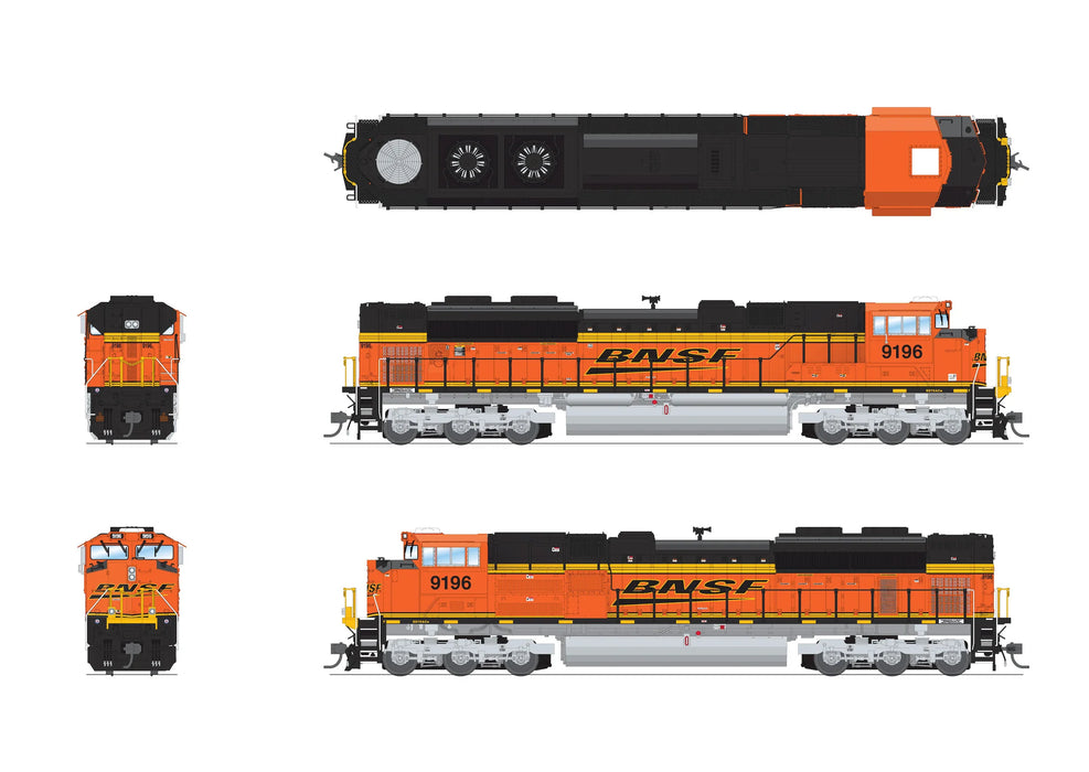 BLI 8670 HO Scale EMD SD70ACe BNSF 9196 Paragon4 DCC