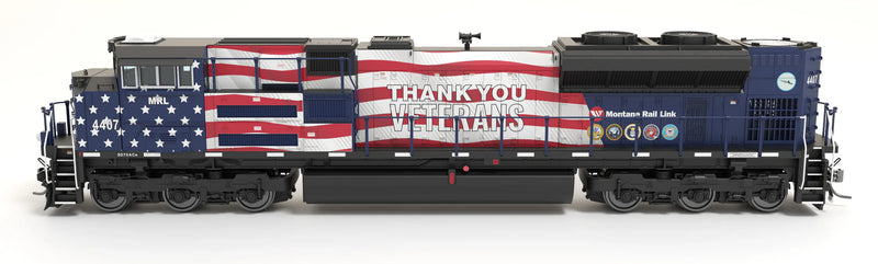 BLI 8672 HO Scale EMD SD70ACe "Veterans" Montana Rail Link MRL 4407 Paragon4 DCC