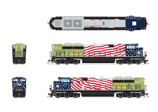 BLI 8708 HO Scale EMD SD70ACe "Military" Kansas City Southern KCS 4006 Stealth DC