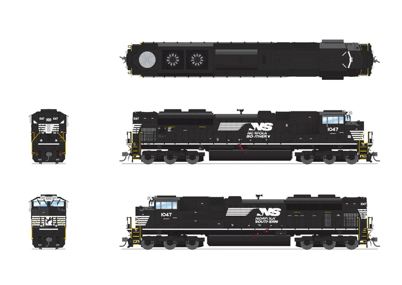 BLI 8710 HO Scale EMD SD70ACe Norfolk Southern NS 1055 Stealth DC