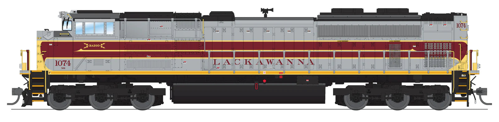 BLI 8711 HO Scale EMD SD70ACe Lackawanna Heritage Norfolk Southern NS 1074 Stealth DC