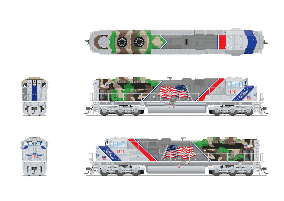 BLI 8713 HO Scale EMD SD70ACe Spirit of Union Pacific 1943 Stealth DC
