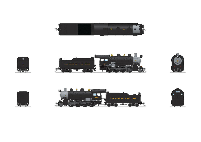 BLI 8732 HO Scale 2-8-0 Consolidation Steam Loco Baltimore & Ohio B&O 2835 (Sound/DC/DCC/Smoke)