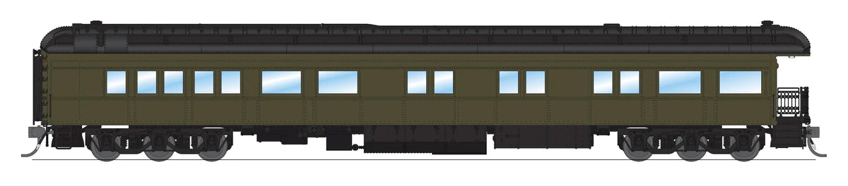 BLI 8960 HO Scale Pullman Business Car with Clerestory Roof - Pullman Green Unlettered