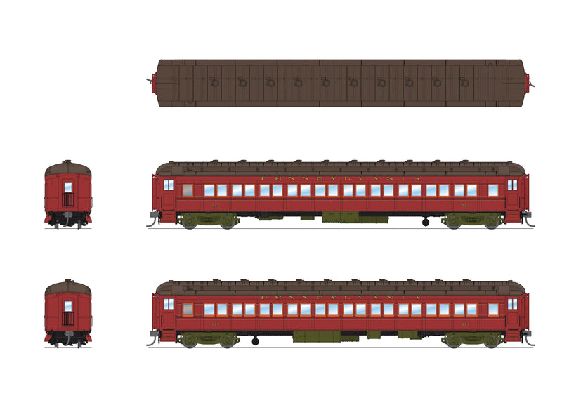 BLI 8964 HO Scale Pennsylvania PRR 1930's Heavyweight 5 Car Passenger Set