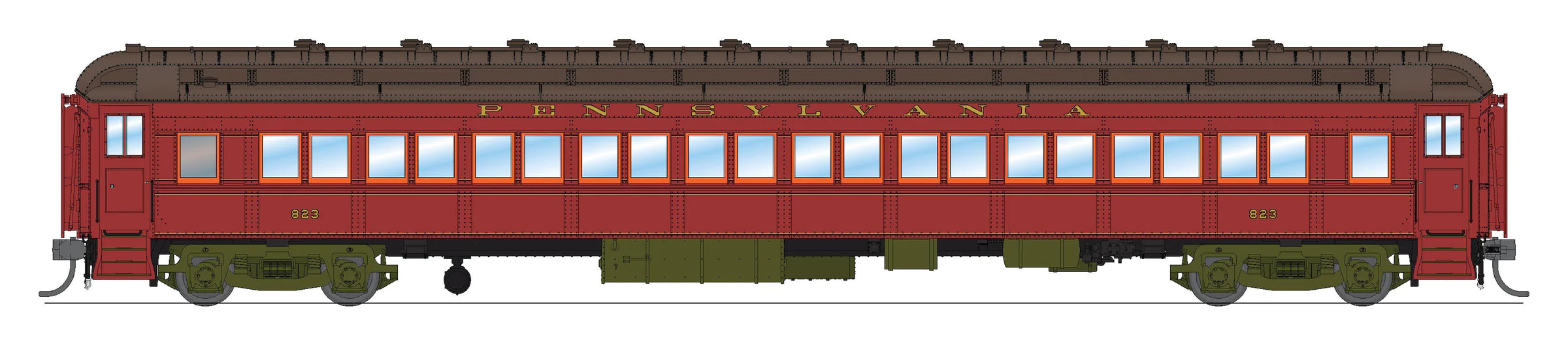 BLI 8964 HO Scale Pennsylvania PRR 1930's Heavyweight 5 Car Passenger Set