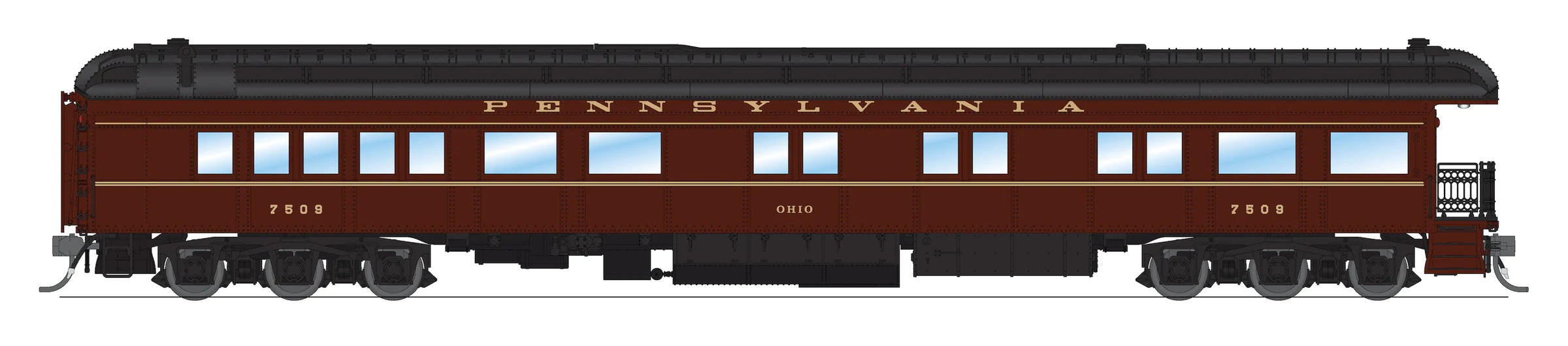 BLI 8974 HO Scale Pennsylvania Z74D Business Car 1950's "PRR 7509 OHIO"