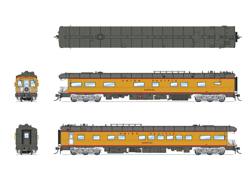 BLI 9013 HO Scale Union Pacific Business Car #119 "Kenefick" "Big Boy Tour" Drumhead