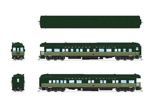 BLI 9102 HO Scale Heavyweight 5 Car Passenger Set - Northern Pacific "Loewy" NP