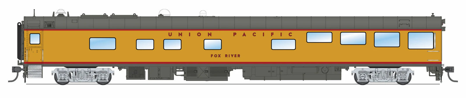 BLI 9105 HO Scale Union Pacific (1995-2006) Track Inspection Theater Car "Fox River"