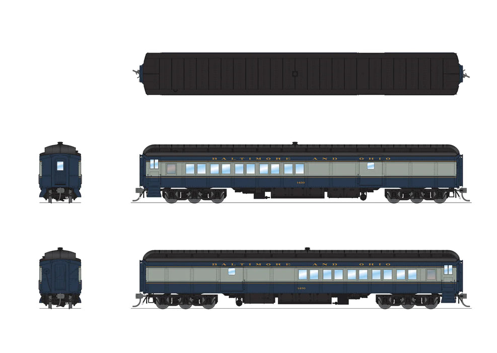 BLI 9112 HO Scale Coach Baggage Combine - Baltimore & Ohio B&O 1430