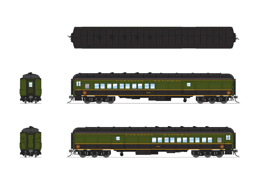 BLI 9117 HO Scale Coach Baggage Combine - Canadian National CN 7185