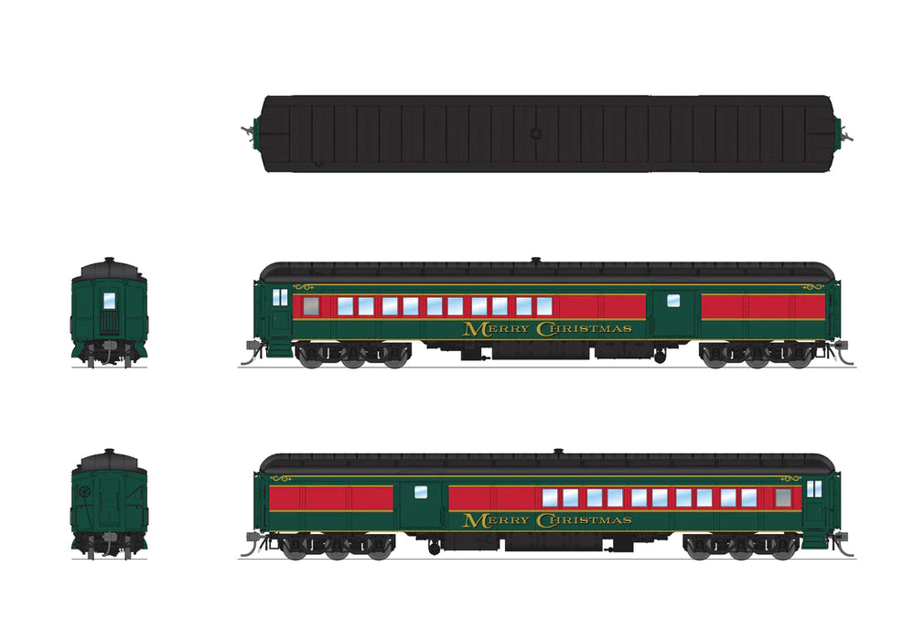 BLI 9120 HO Scale Coach Baggage Combine - Christmas