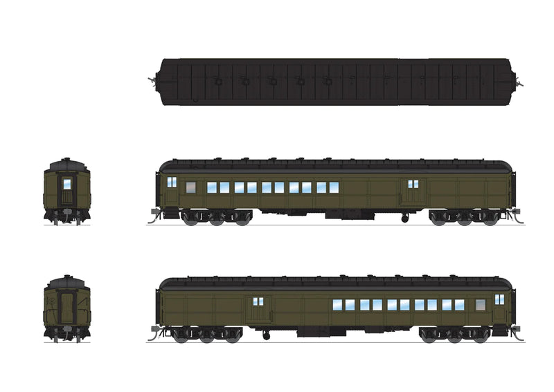 BLI 9121 HO Scale Coach Baggage Combine - Pullman Green Unlettered