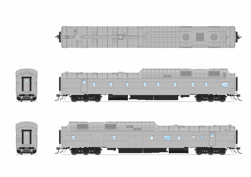 BLI 9127 HO Scale Union Pacific Power Car without Roof Antenna - Primer Gray
