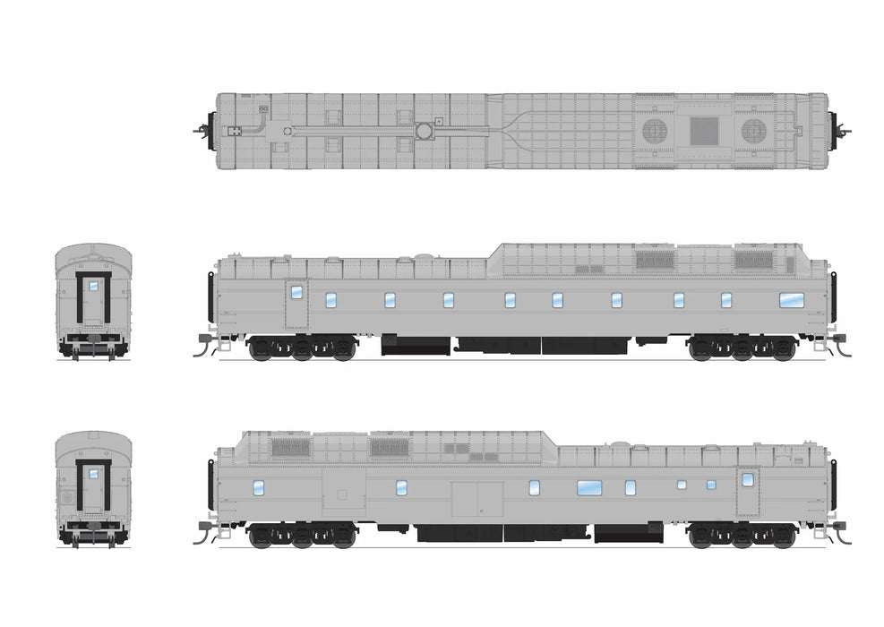 BLI 9127 HO Scale Union Pacific Power Car without Roof Antenna - Primer Gray