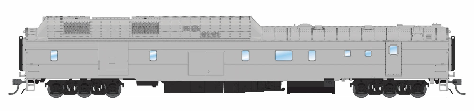 BLI 9127 HO Scale Union Pacific Power Car without Roof Antenna - Primer Gray