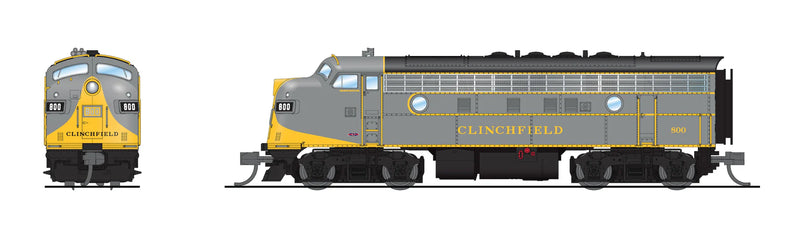 BLI 9204 N Scale EMD Diesel F3A Clinchfield CRR 800 "As-Restored" Paragon4 (Sound/DC/DCC)