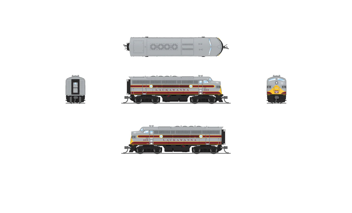 BLI 9207 N Scale EMD Diesel F3A Lackawanna DL&W 663 "Steamtown" Paragon4 (Sound/DC/DCC)