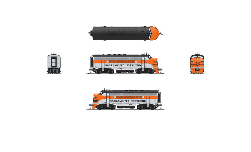 BLI 9216 N Scale EMD Diesel F3A Sacramento Northern 301A Paragon4 (Sound/DC/DCC)