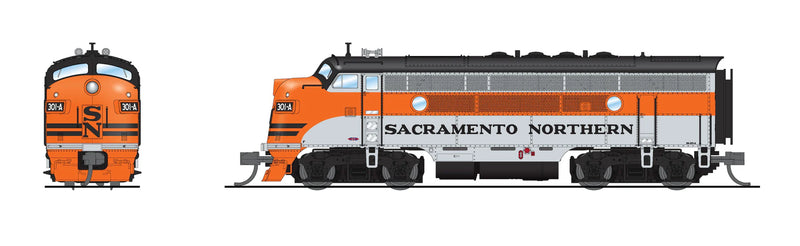 BLI 9216 N Scale EMD Diesel F3A Sacramento Northern 301A Paragon4 (Sound/DC/DCC)