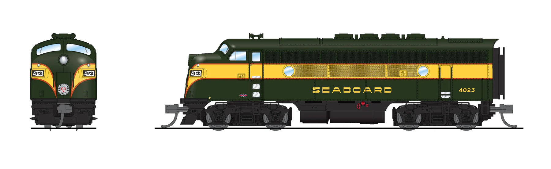BLI 9230 N Scale EMD Diesel F3A Seaboard Air Line SAL 4023 Stealth (DCC Ready)