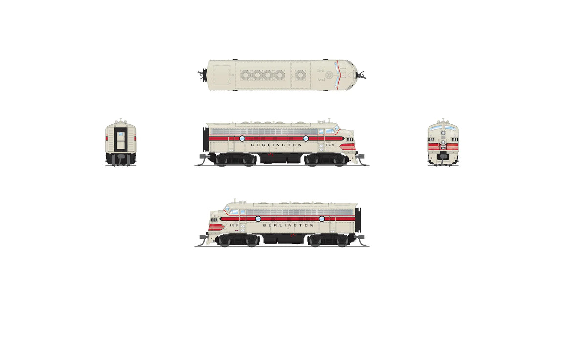 BLI 9247 N Scale EMD Diesel F7A Burlington CB&Q 169C Paragon4 (Sound/DC/DCC)