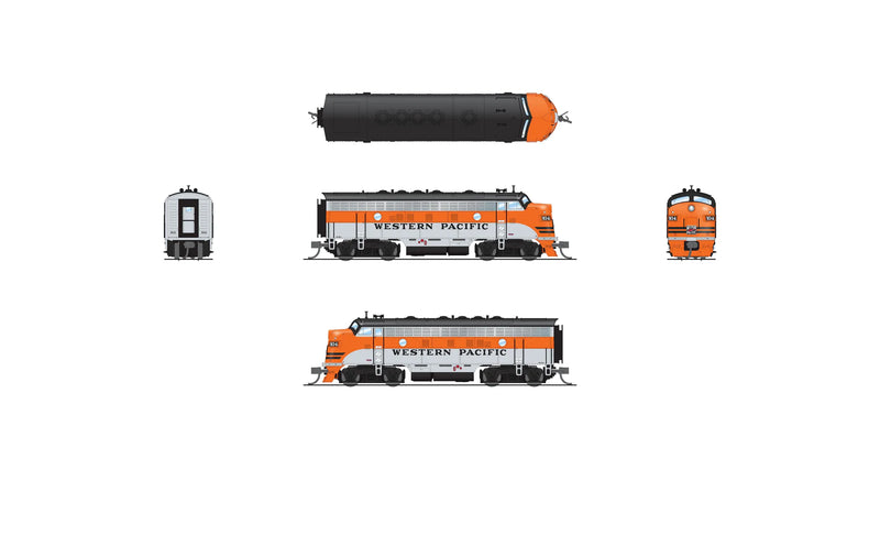 BLI 9253 N Scale EMD Diesel F7A Western Pacific WP 917-D Paragon4 (Sound/DC/DCC)