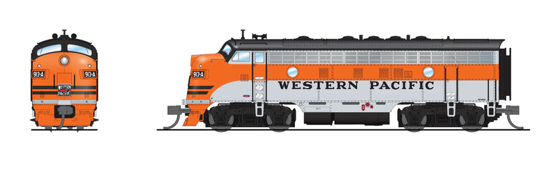 BLI 9253 N Scale EMD Diesel F7A Western Pacific WP 917-D Paragon4 (Sound/DC/DCC)