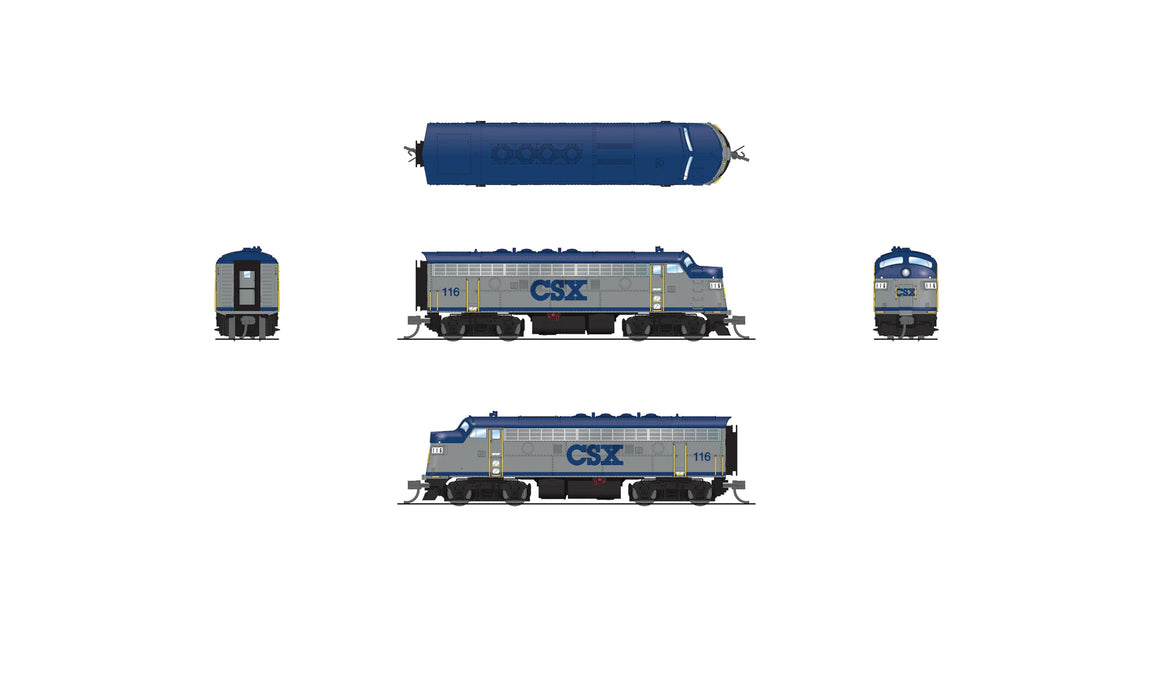 BLI 9264 N Scale EMD Diesel F7A CSX 116 Paragon4 (Sound/DC/DCC)