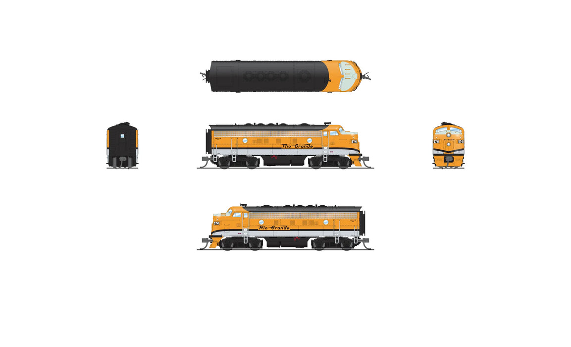 BLI 9265 N Scale EMD Diesel F7A Rio Grande D&RGW 5741 Paragon4 (Sound/DC/DCC)