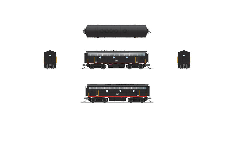 BLI 9284 N Scale EMD Diesel F7B Cotton Belt SSW 928 Stealth (DCC Ready)