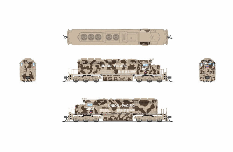 BLI 9471 N Scale EMD SD40-2 Diesel Union Pacific UP 3593 Paragon4 (Sound/DC/DCC)