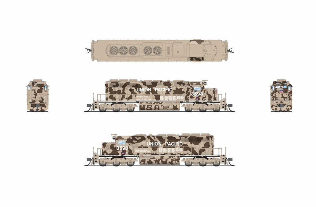 BLI 9471 N Scale EMD SD40-2 Diesel Union Pacific UP 3593 Paragon4 (Sound/DC/DCC)