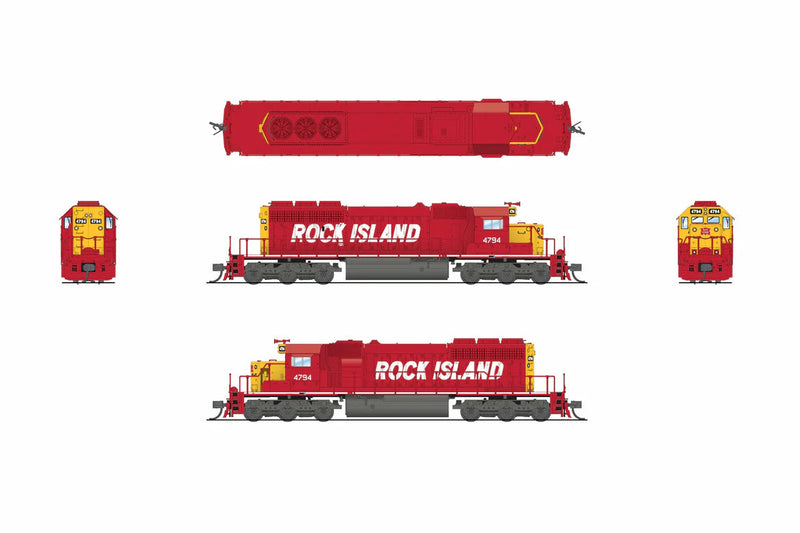 BLI 9490 N Scale EMD SD40-2 Diesel Rock Island 4797 - DC