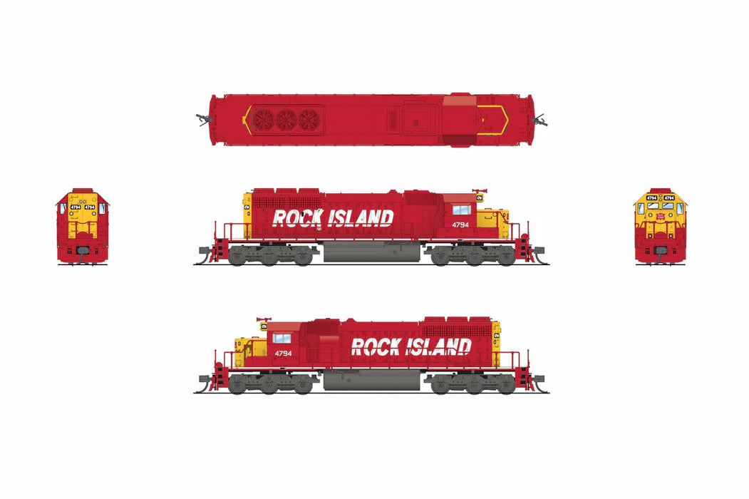BLI 9490 N Scale EMD SD40-2 Diesel Rock Island 4797 - DC